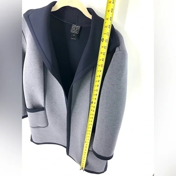 Clara Sun Woo Neoprene Jacket Coat Womens Medium Minimalist Old Money Coatigan - Picture 6 of 7